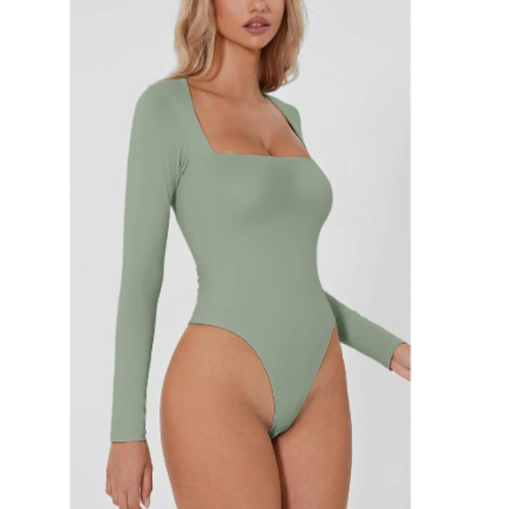 Sage Green Long Sleeve Body Suit